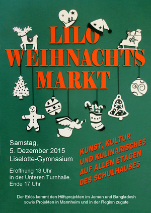 Plakat Weihnachtsmarkt 2015 Plakat Weihnachtsmarkt 2015