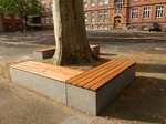 Sitzbank mit Holzauflage